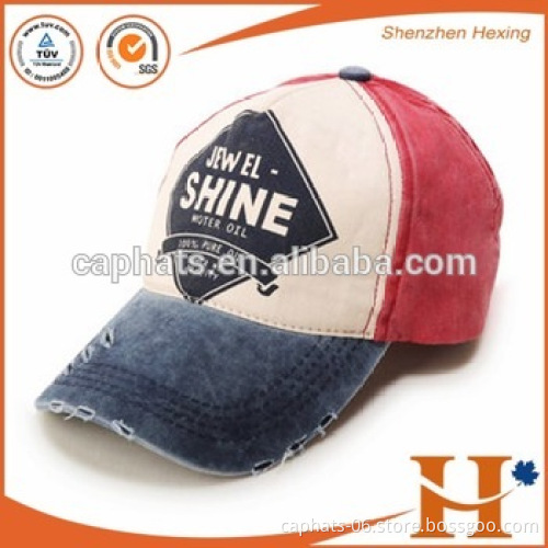 Custom 3d puff embroidery wash cap hat with factory low price